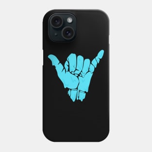 melting/dripping shaka hand in blue/teal Phone Case