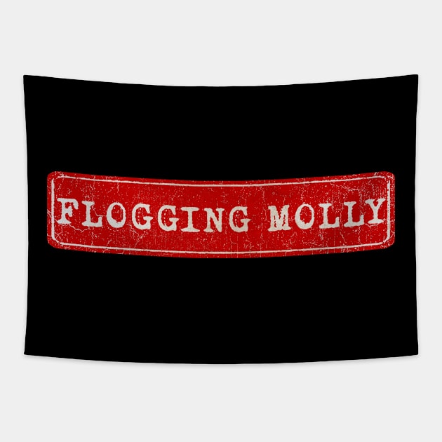 vintage retro plate Flogging Molly Tapestry by GXg.Smx