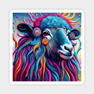 Psychedelic Sheep Magnet