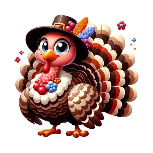 Cute Turkey Pilgrim by Dmytro