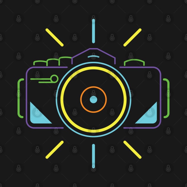 NEON COLOR CAMERA PATTERN by VecTikSam