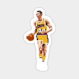 Jerry West Pixel Dribble Magnet