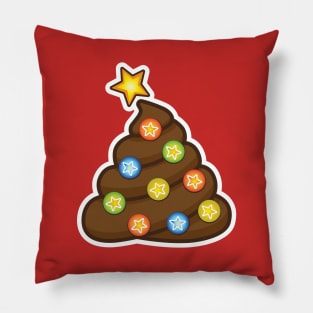 Poop Emoji Christmas Tree Pillow