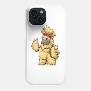 Kawaii silk chicken with braid - Silkie chicken Phone Case