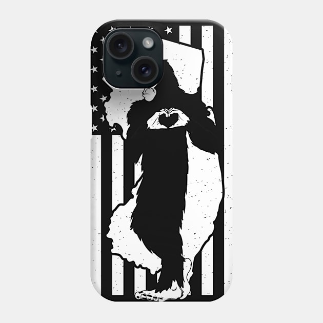 New Jersey Bigfoot American Flag Phone Case by Tesszero