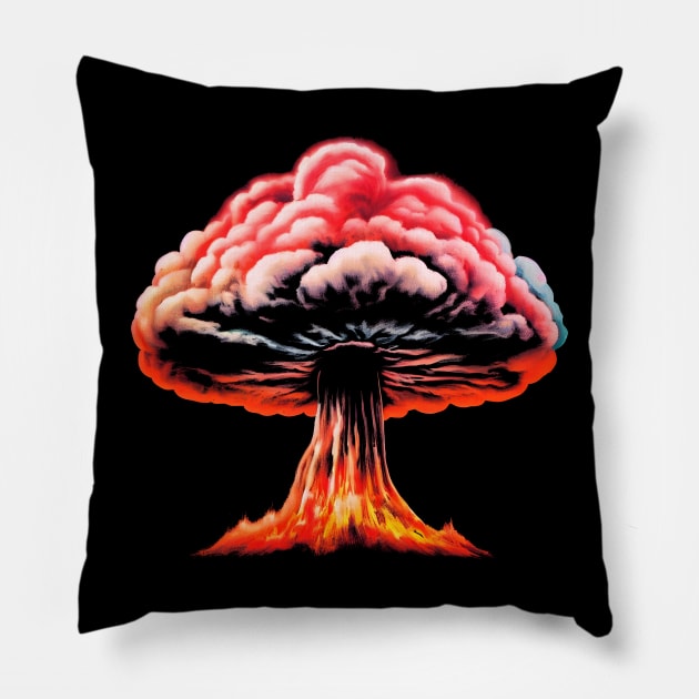 Atom Bomb Japanese Pillow by Ravenglow