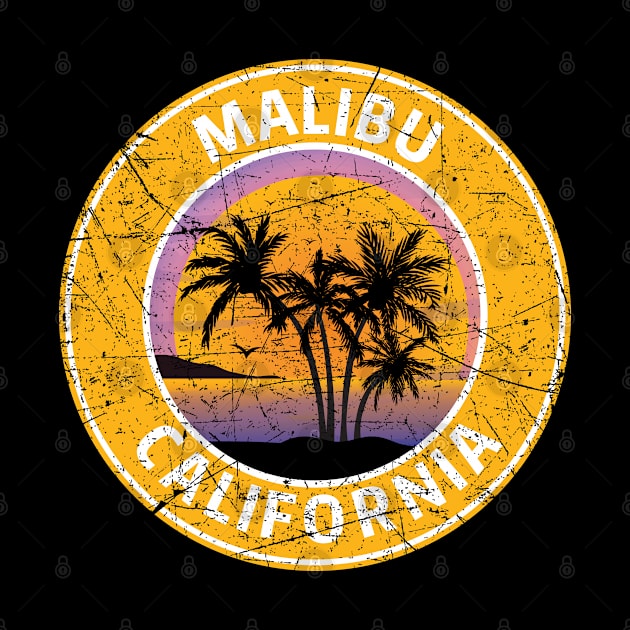 Vintage Malibu California Retro 80s Travel by kalponik