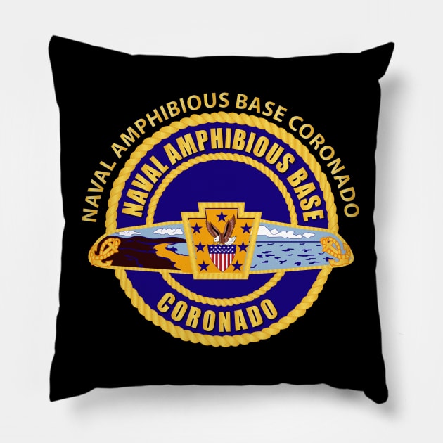 Naval Amphibious Base Coronado w Txt Pillow by twix123844