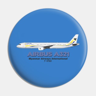 Airbus A321 - Myanmar Airways International Pin