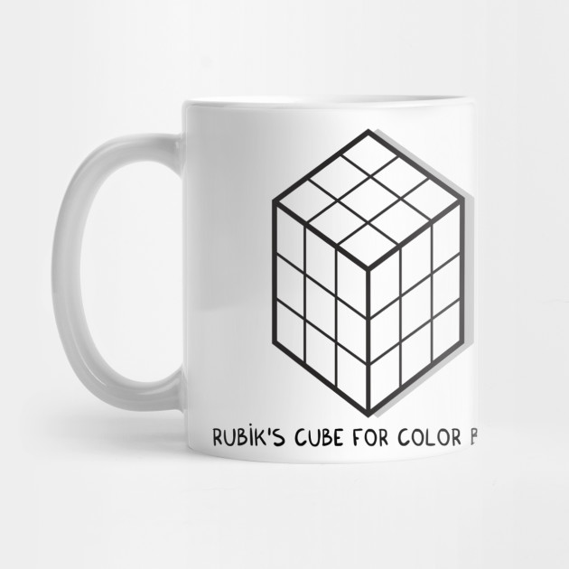 Rubik S Cube For Color Blind Rubiks Cube Mug Teepublic