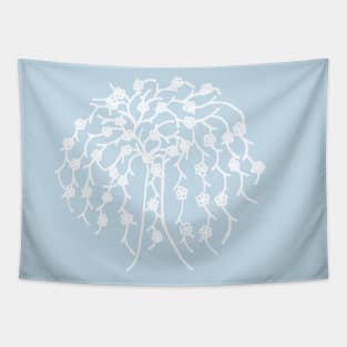 White Healing Tree Tapestry