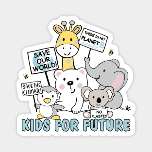 Kids For Future Save The Earth Magnet