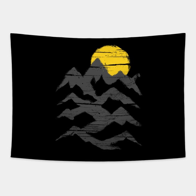 Mountain Ink Tapestry by quilimo