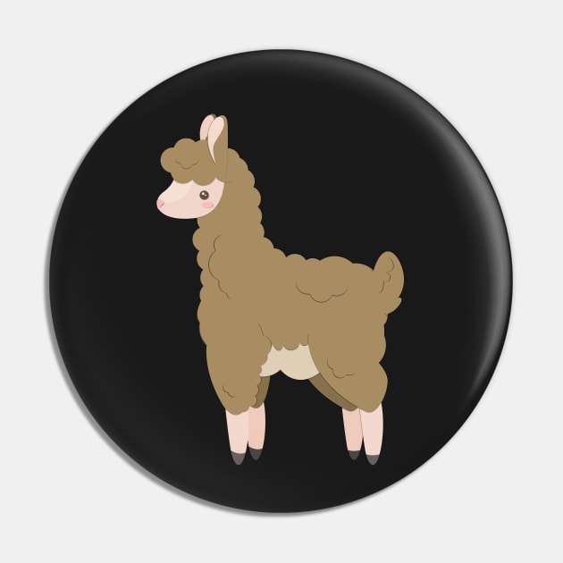 Brown Llama Pin by TakeTheLlama