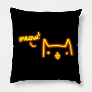 glow cat :3 Pillow