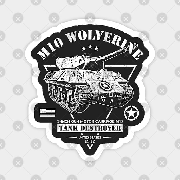 M10 Wolverine Tank Destroyer Magnet by Military Style Designs