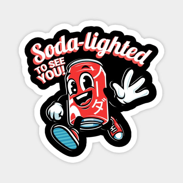 Funny Soda Can Mascot Pun Magnet by Designed By Marty