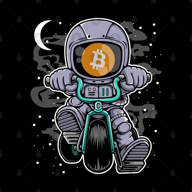 Astronaut BitCoin BTC To The Moon Crypto Token Cryptocurrency Wallet Birthday Gift For Men Women Kids by Thingking About