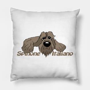 Spinone Italiano dark Pillow