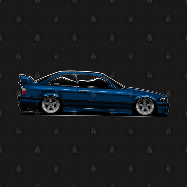 EDM - E36 M Side View - CarCorner by CarCorner - Automotive Artwork