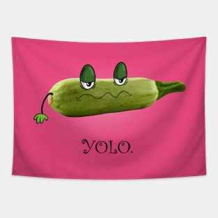 YOLO Zucchini Tapestry