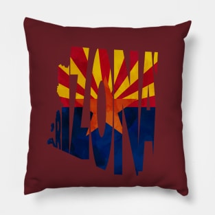 Arizona Typo Map Pillow