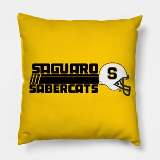 Saguaro Sabercats (Rush Secondary - Black) Pillow