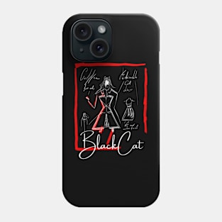 Woman - black cat Phone Case