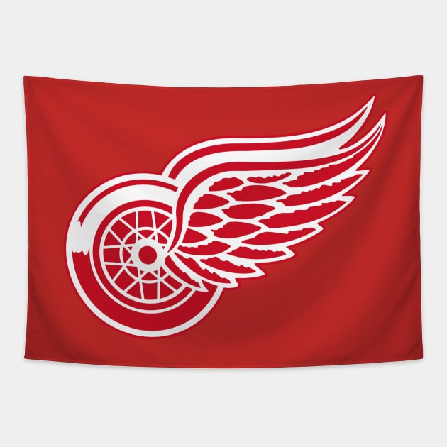 Detroit  Wings-City Tapestry by karenblanco