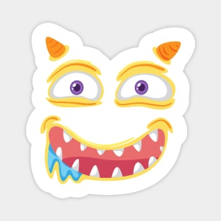 smiling monster face Magnet