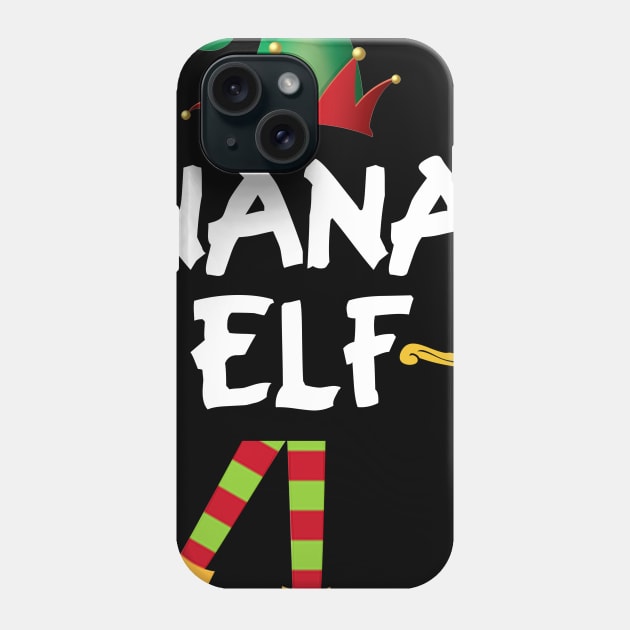 Nana Elf Funny  Family Christmas Phone Case by TeeAaron