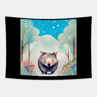 Wandering Wombat Tapestry