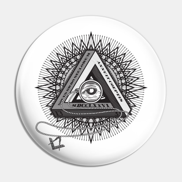 All Seeing Eye Pin by DarkChoocoolat