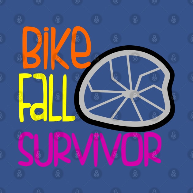 Bike Fall Survivor Funny Bike Crash Bicycle Motorbike Joke Two-Wheel Warrior T-Shirt: Bike & Motorbike Fall Survivor Tee for Riders | Funny Cycling & Biking Gift by sillyindustries