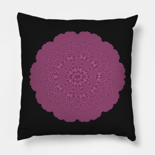 Wine Colored Pattern Pillow