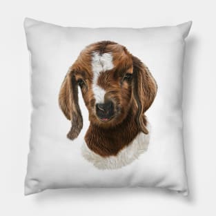 Portrait of a Goat  - Boer Goat Baby Nicklaus Pillow