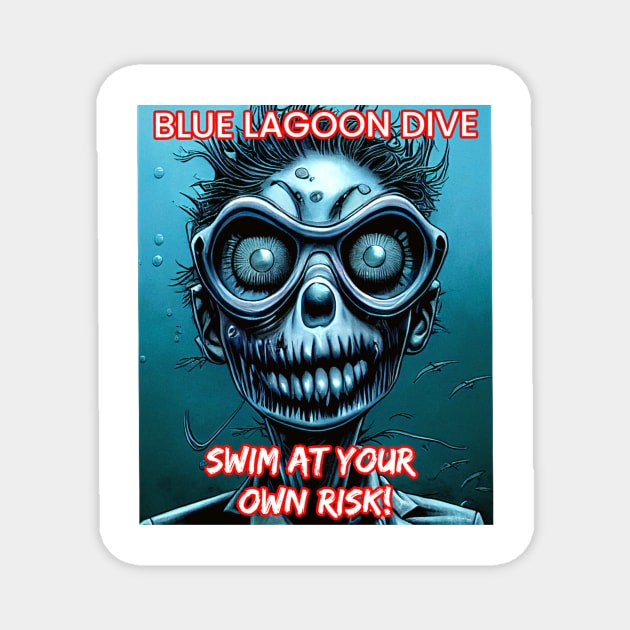 Blue Lagoon Monster Zombie Dive Magnet by Edongski303 Teepublic Merch