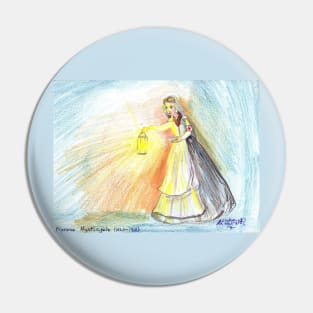 Nurse Woman Girl Female Lamp Light Glowing Healing Healer Pin