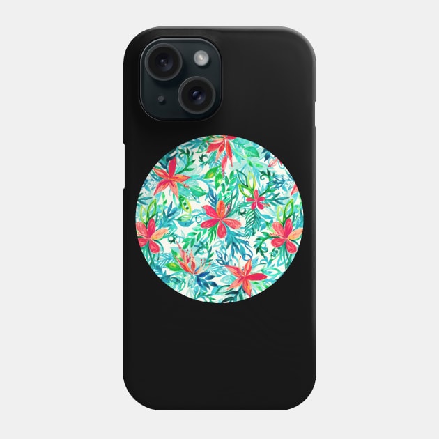 Paradise Floral - a watercolor pattern Phone Case by micklyn