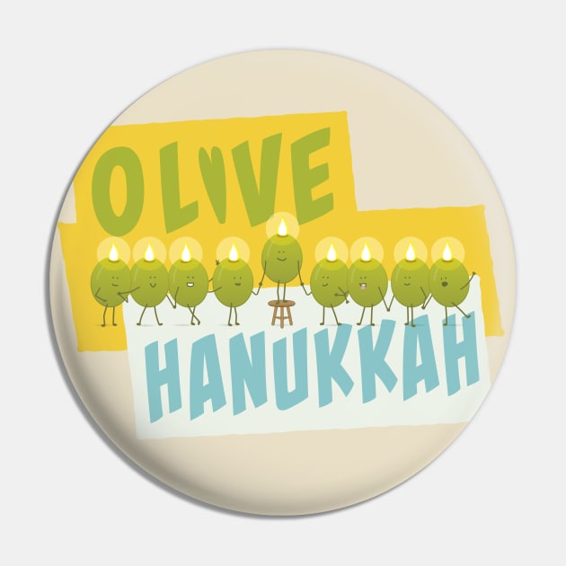 Olive Hanukkah Pin by Sanford Studio