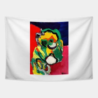 colorful mask - Karel Appel Tapestry