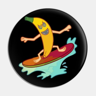 Banana Surfing Pin