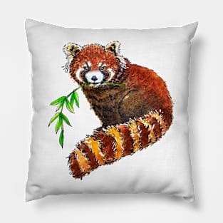 Fuzzy Red Panda Pillow