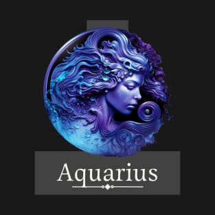 Aquarius Zodiac - Classic Designe T-Shirt