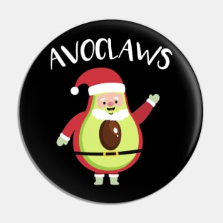 Avoclaws Funny Avocado Santa Claus Keto Vegan Pin