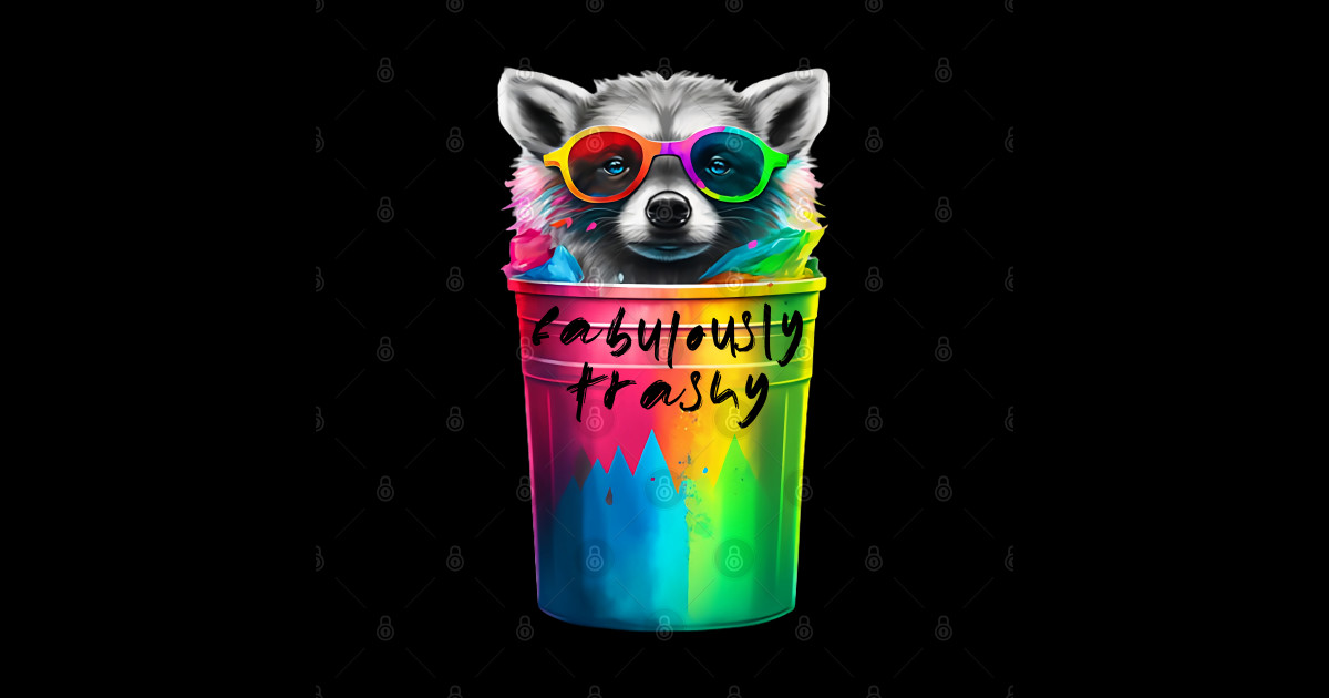 Rainbow Rascal: Fabulously Trashy Design - Trashy But Cute - Sticker ...