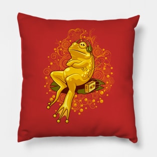 FROGGIE ON RELAX MODE Pillow