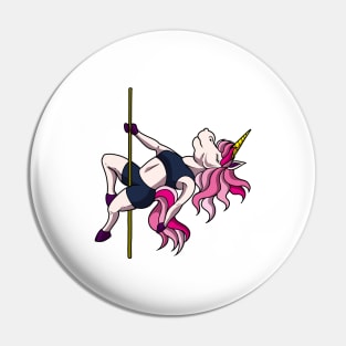 Unicorn on pole dance pole - Pole Fitness Pin