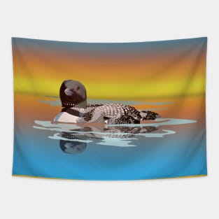 Sunset Loon Tapestry