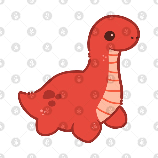 Plesiosaur (Red) by LinnsWorld